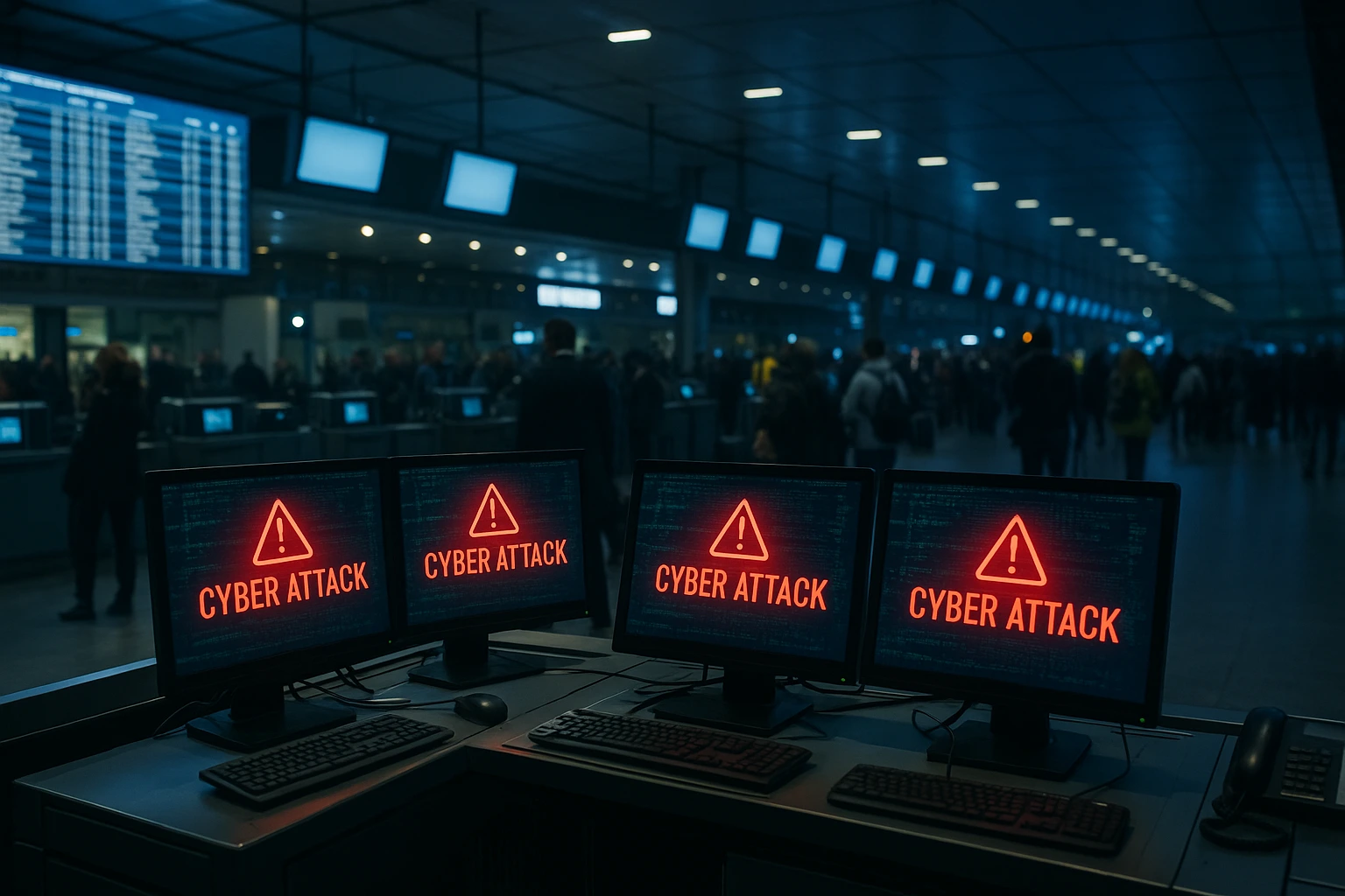 Cyberattack stoppar verksamheten på stora europeiska flygplatser