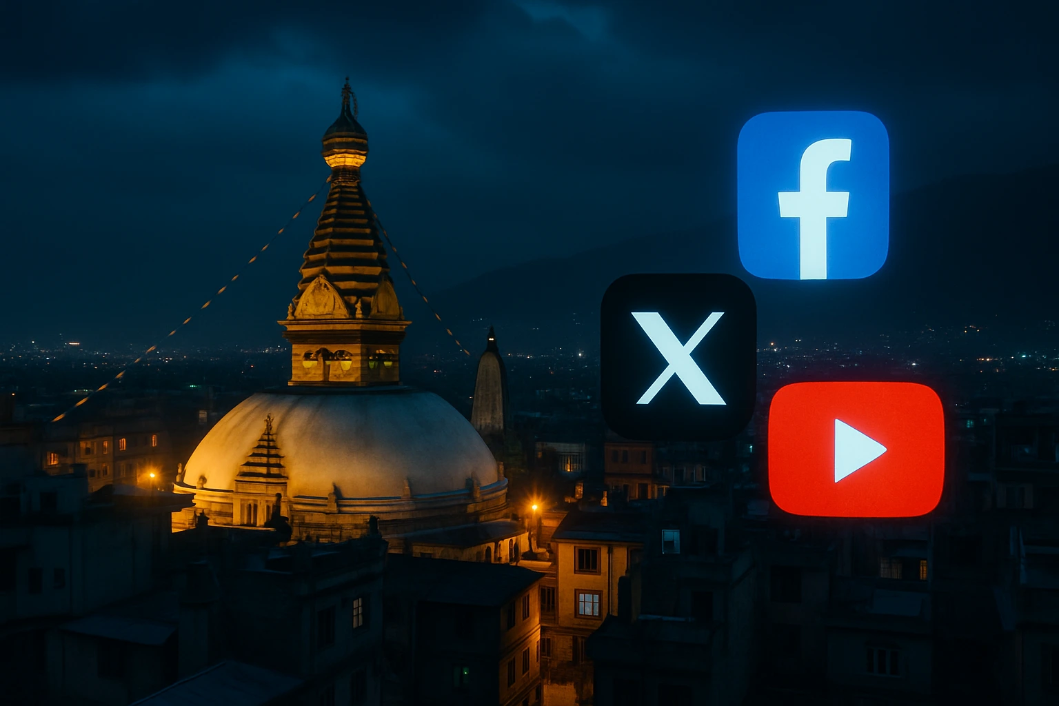 Nepals forbud mod sociale medier blokerer Facebook, X og YouTube