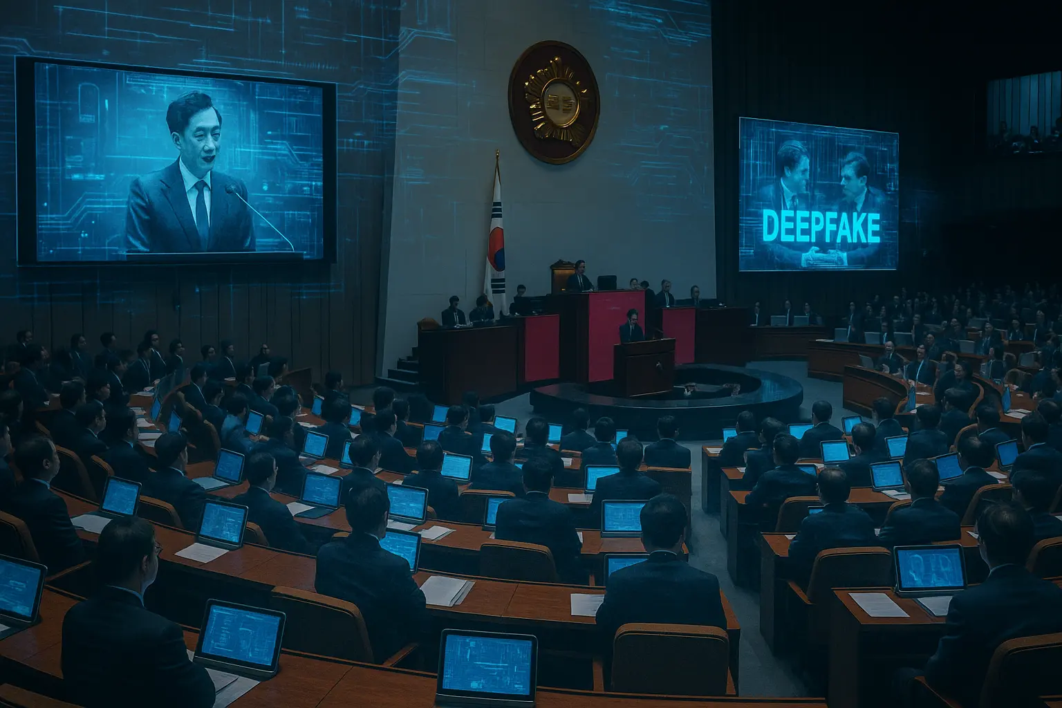 AI-deepfakekaos skakar Sydkoreas parlamentsutredning