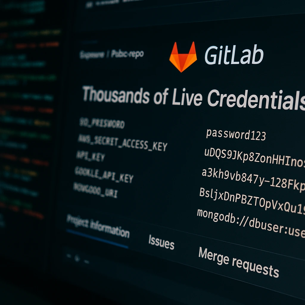 GitLab-läckage avslöjar tusentals aktiva autentiseringsuppgifter i offentliga arkiv