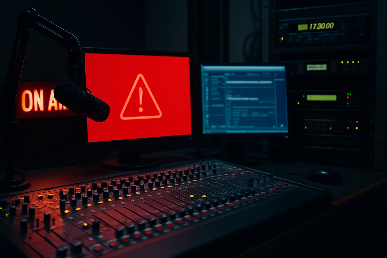 Hackning av radiostation väcker stark kritik efter falska nödlarm och obscena meddelanden