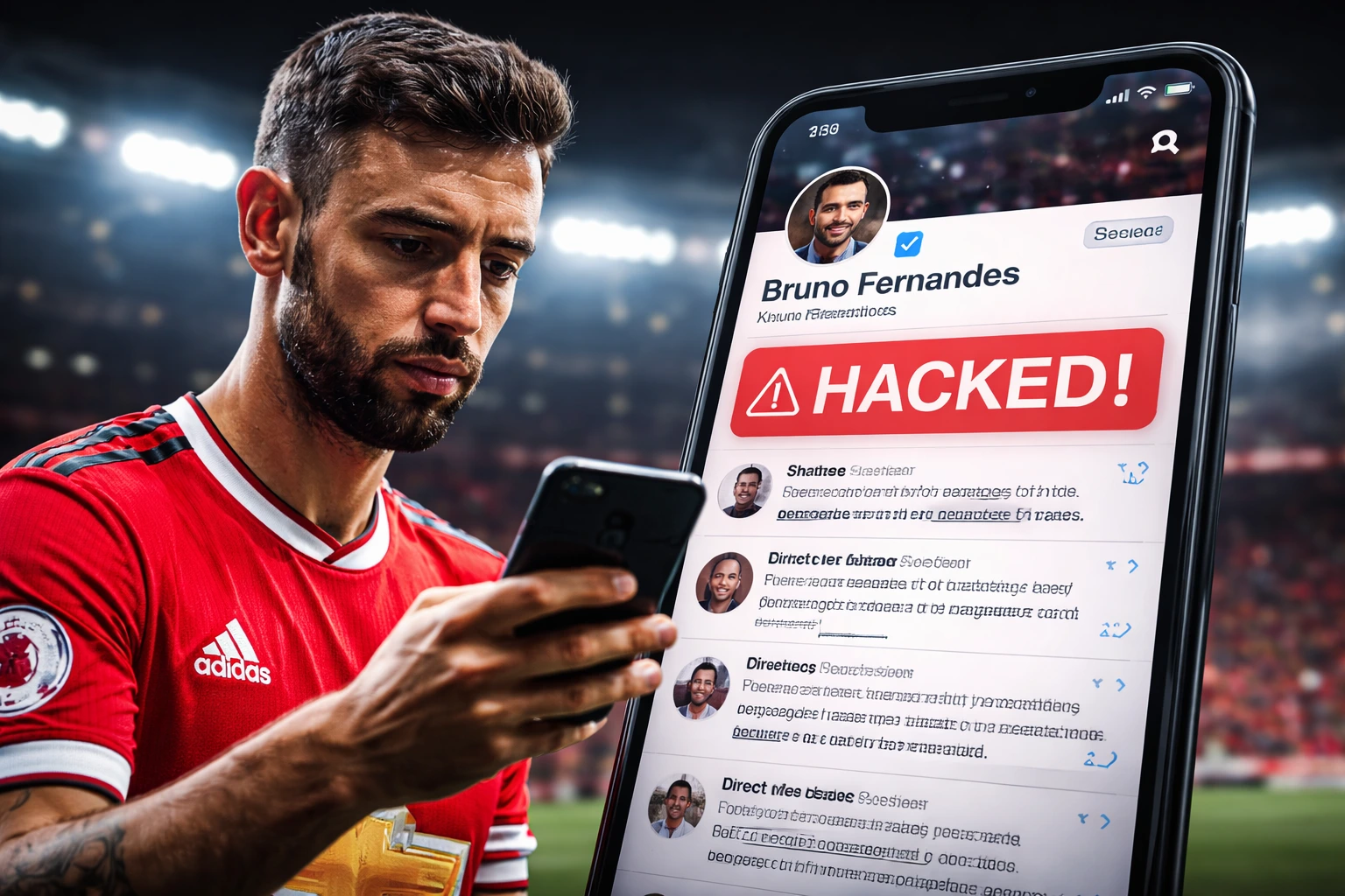 Bruno Fernandes sociala medier-kapning stör Manchester United-kaptenens konto