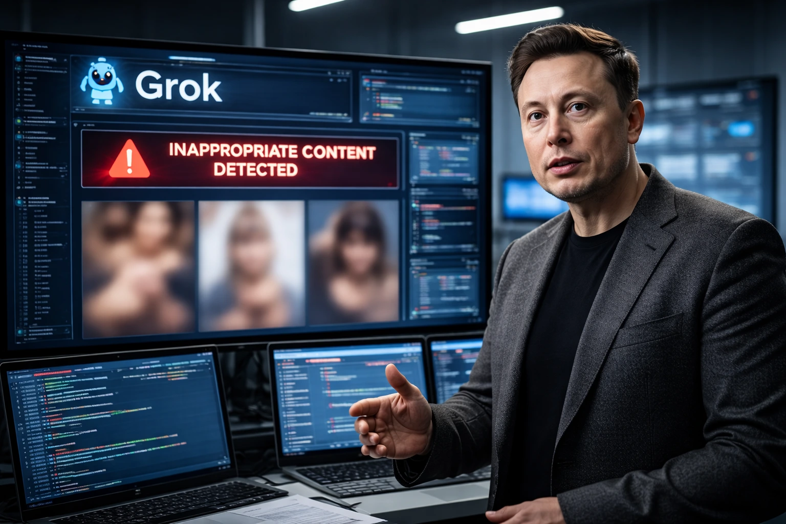 Grok-Kontroverse um Nacktheit löst Warnung von Elon Musk aus