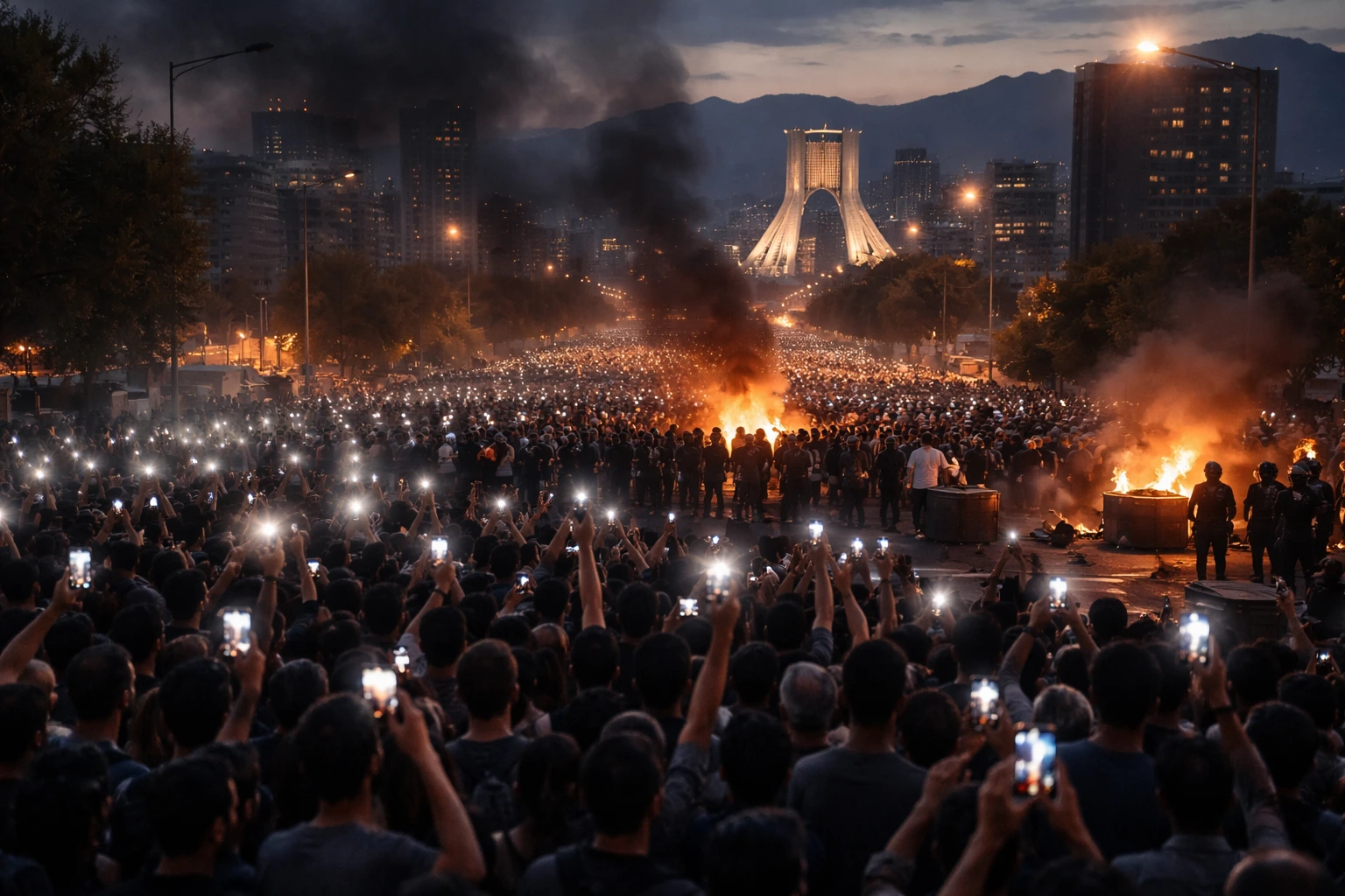 Irans internet stängs ned under landsomfattande protester