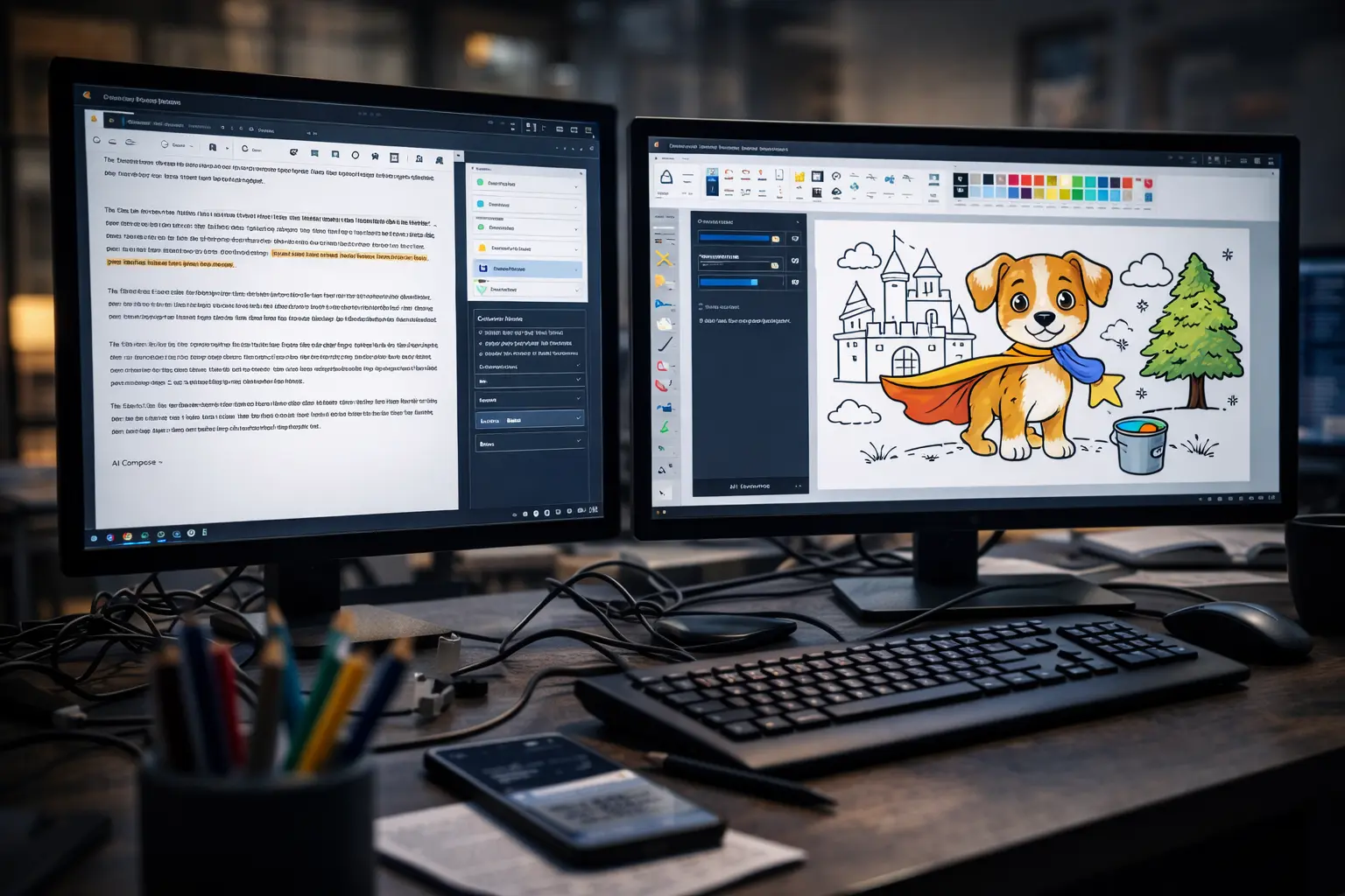 Microsoft erweitert KI-Funktionen in Notepad, während Paint neue kreative Werkzeuge erhält