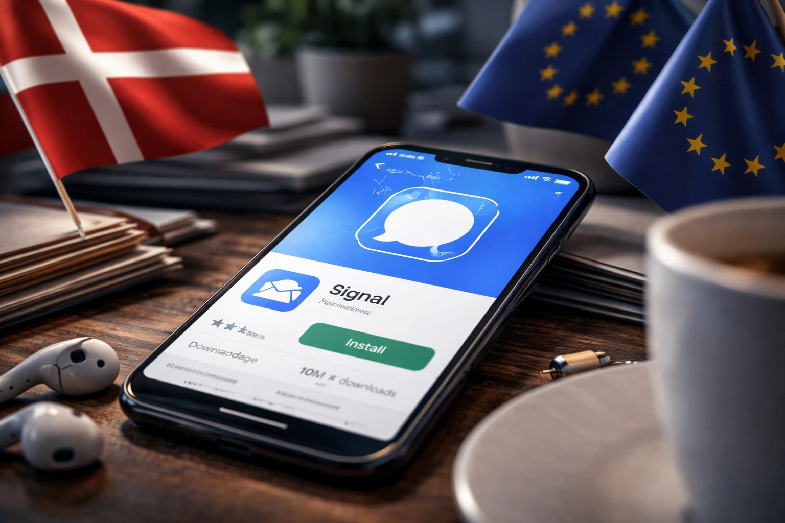 Signal-nedlastinger øker kraftig i Danmark amid bekymringer for EU-overvåking