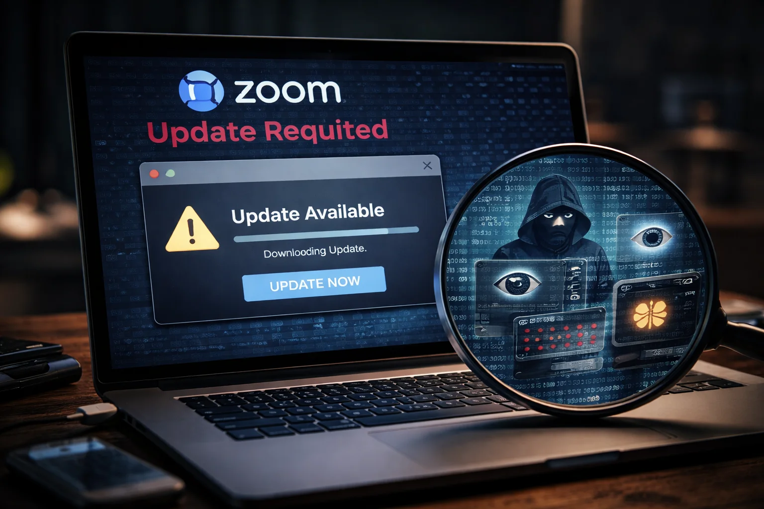 Falsk Zoom-opdatering installerer spionværktøj på Windows