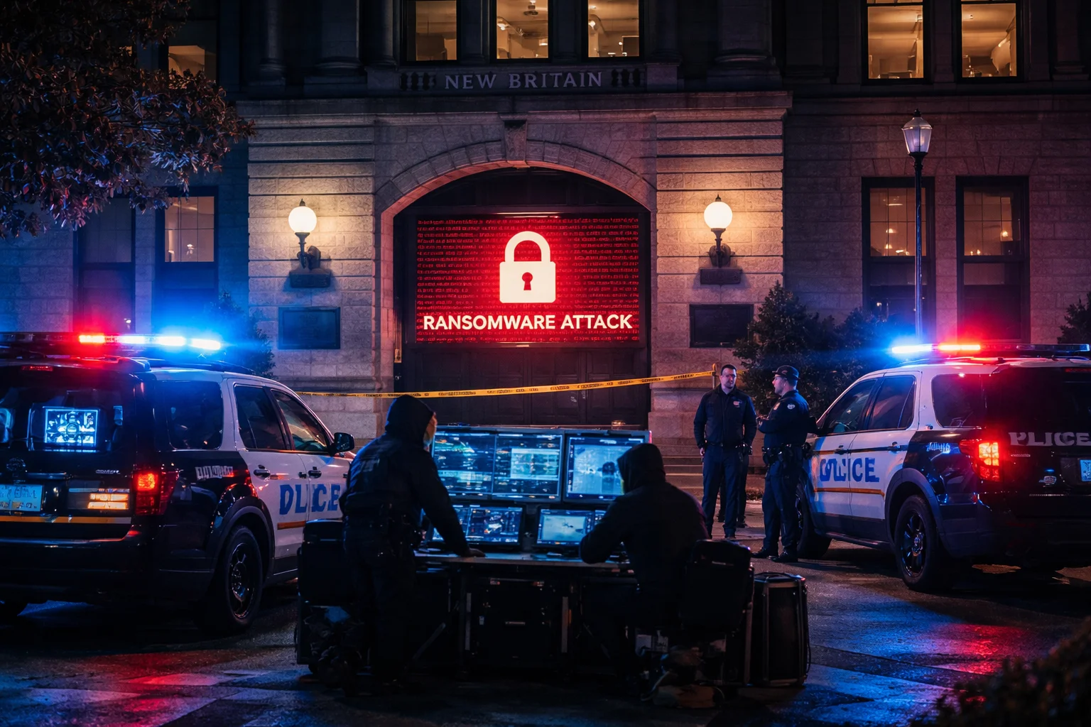 New Britain drabbas av ransomwareattack som slår ut stadens system
