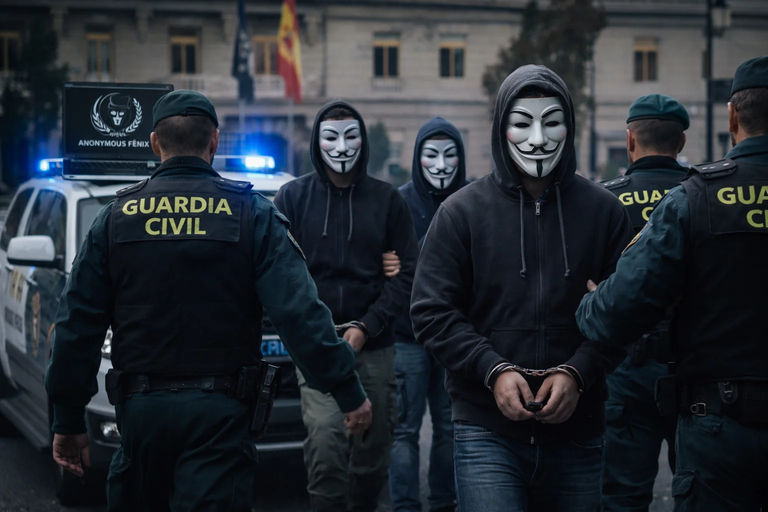 Spanien griper Anonymous Fénix-hacktivister för DDoS-attacker