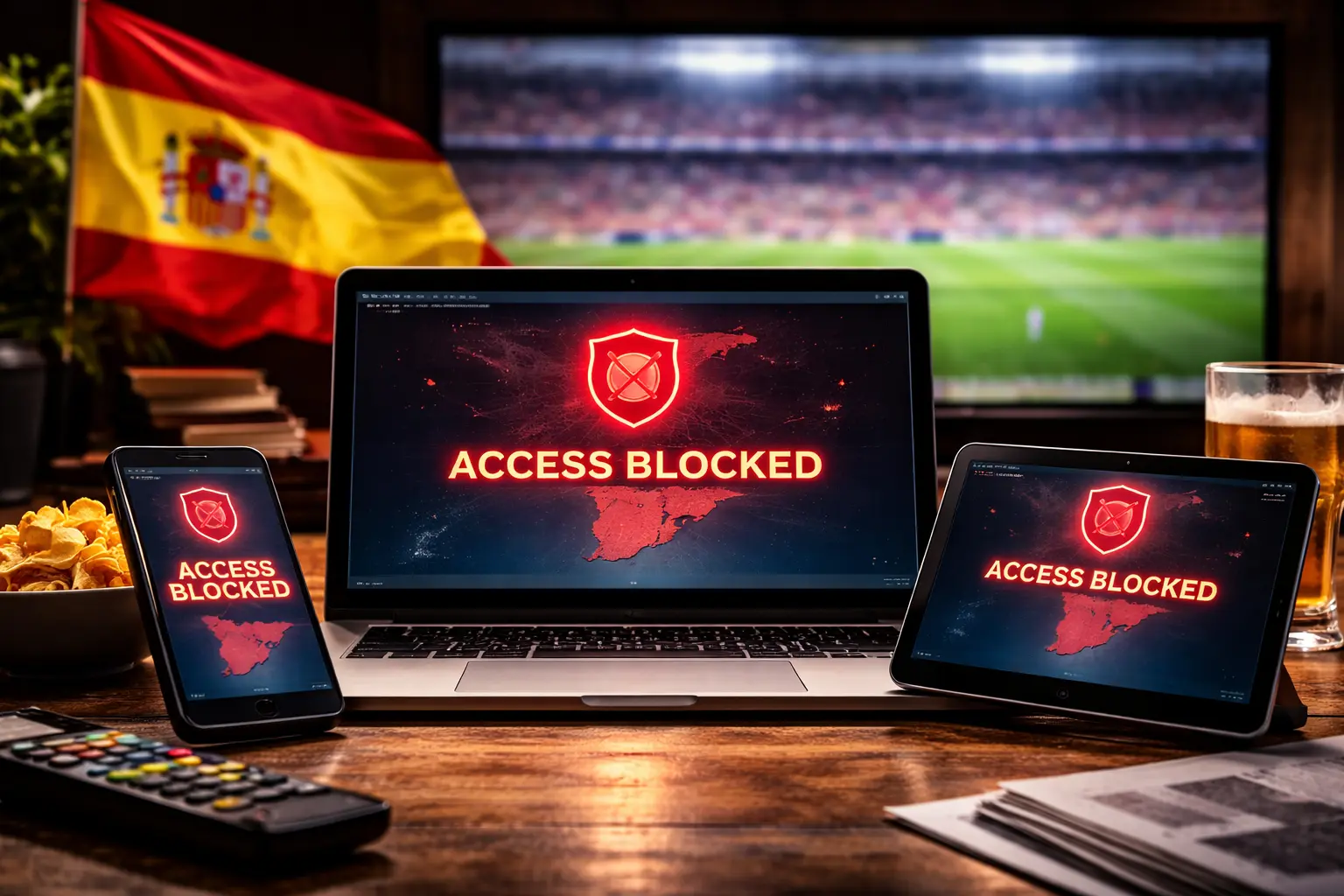 Spaniens VPN-blockeringsorder riktar sig mot fotbollspiratströmmar