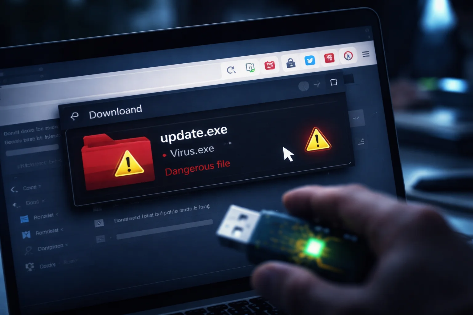 Browser Extensions Malware Risk Allows Download Manipulation