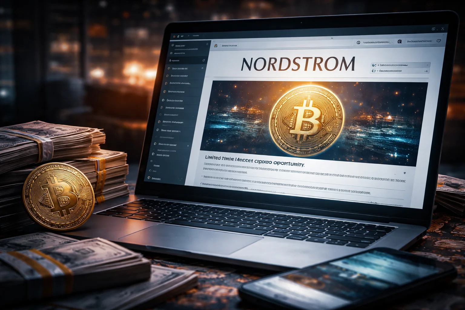 Nordstrom-Phishingangriff verschickt Krypto-Betrugs-E-Mails