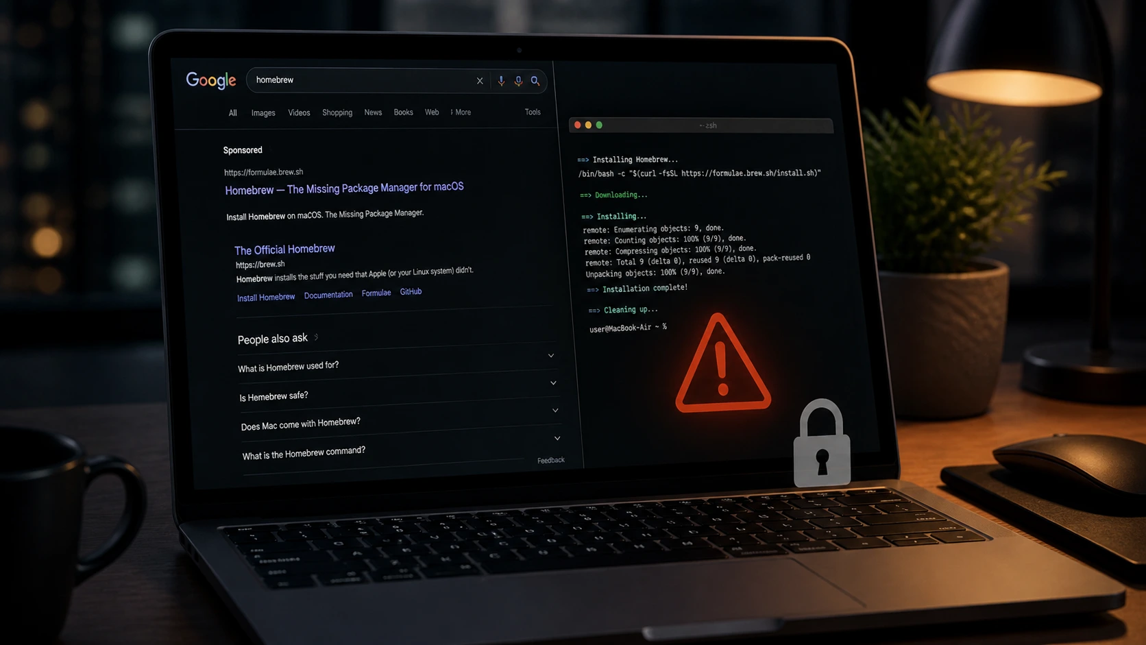 Homebrew-Malvertising zielt über Google Ads auf Mac-Nutzer ab