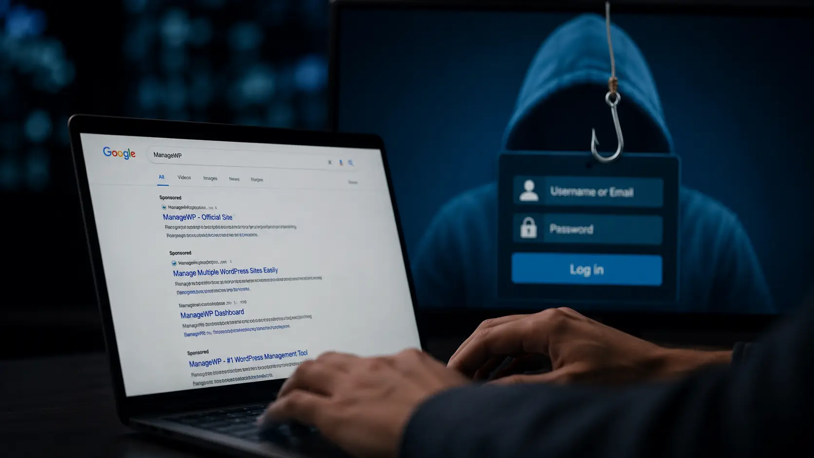 ManageWP-nätfiskeattack missbrukar Google Ads
