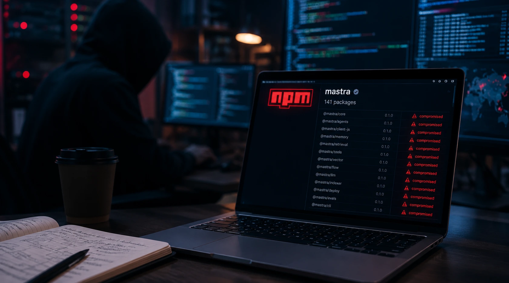 Mastra-paketkompromettering drabbar 141 npm-paket